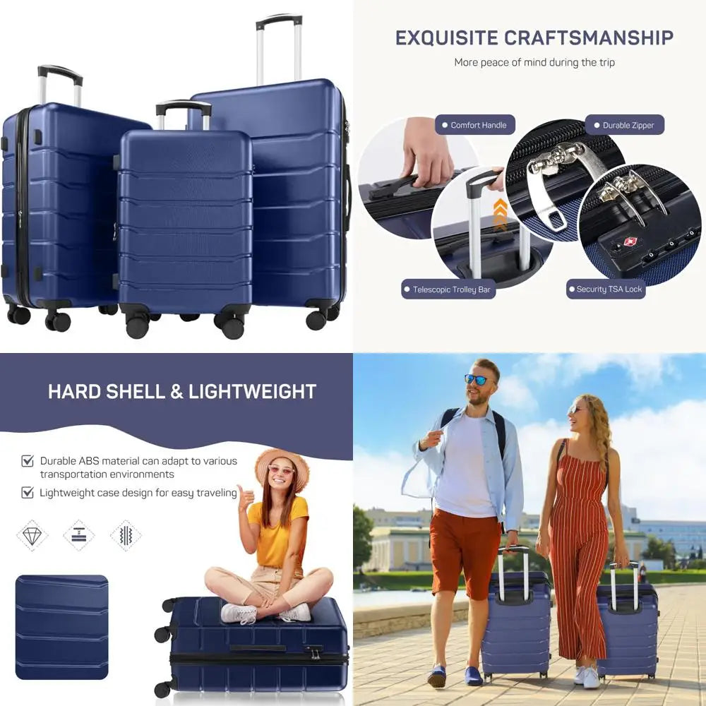 Blue 20 to 28 Inch Travel Luggage Sets with Durable Construction for Modern Travelers