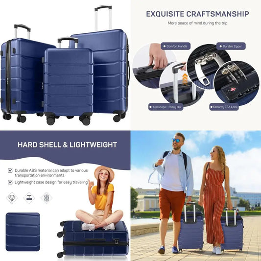 Blue 20 to 28 Inch Travel Luggage Sets with Durable Construction for Modern Travelers