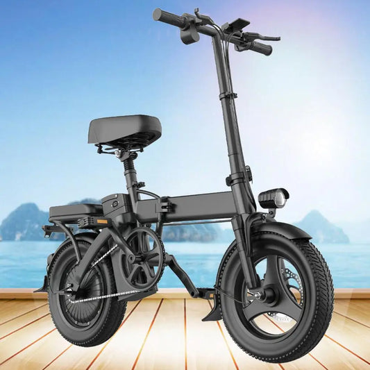 14 Inch Tyre Folding Mini Electric Motorcycles Bike 500W Motor 19 MPH 30 Mile Trip Commuter Electric Motorcycles Bike For Adults