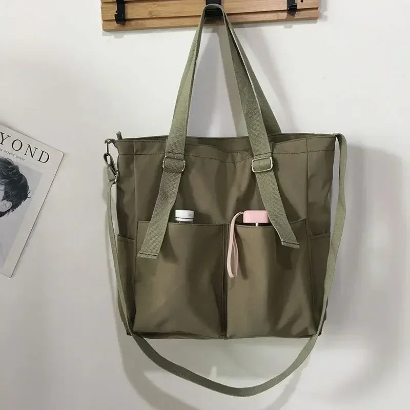 2025、Women's Bag Simple Fashion Zipper Handbags Nylon Waterproof Solid Crossbody Large Capacity Tote Shoulder Bags For Women