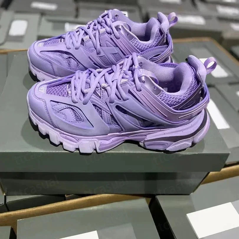 Designer Tracks 3 3.0 Men Women Casual Shoes Paris Triples White Black Pink Grey Beige Sneakers Brand 18ss Tess.S. Gomma