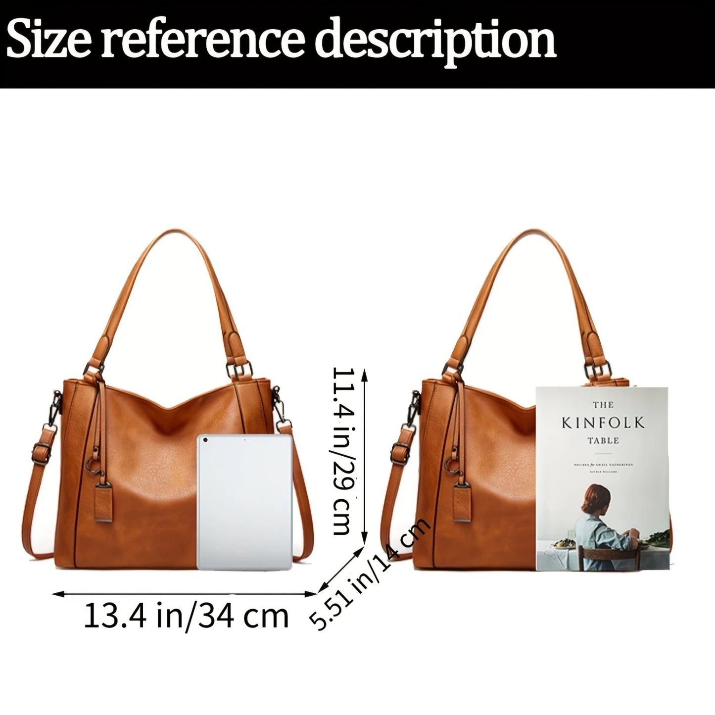 Women  Bag Soft PU Leather Retro Designer Large Capacity Multi-pocket Casual Ladies Shoulder Crossbody Bag Mother's Day Gift Adj