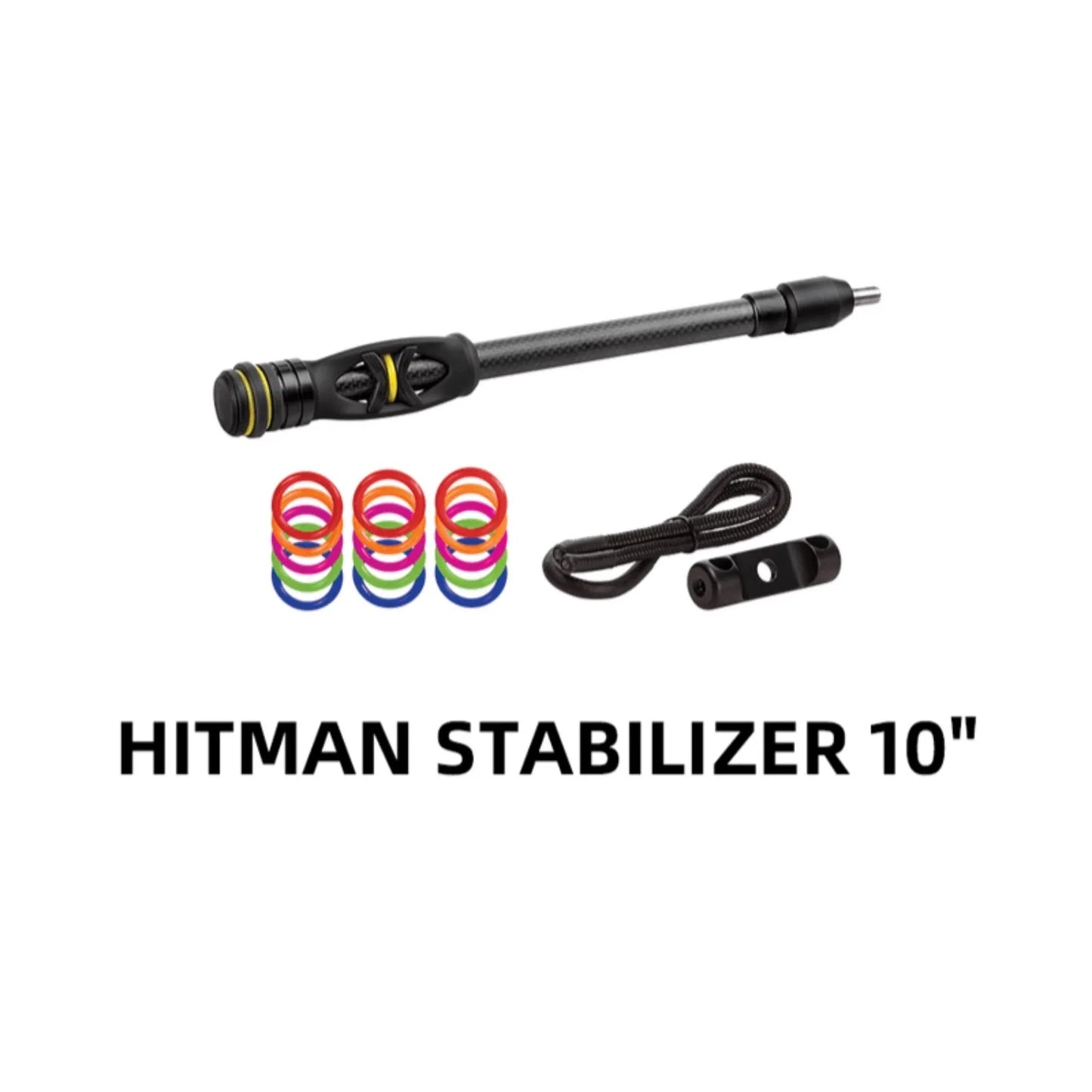 6" 8" 10" 12" Compound Bow 3K Carbon Fiber Balance Bar Archery Stabilizer Shock Absorber Damper Hunting Shooting Accessories