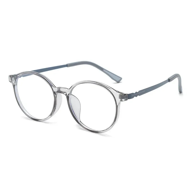 Retro UltraLight Rubber Titanium Anti Blue Light Photochromic Reading Glasses for Men and Women Fashion Round Presbyopic Glasses