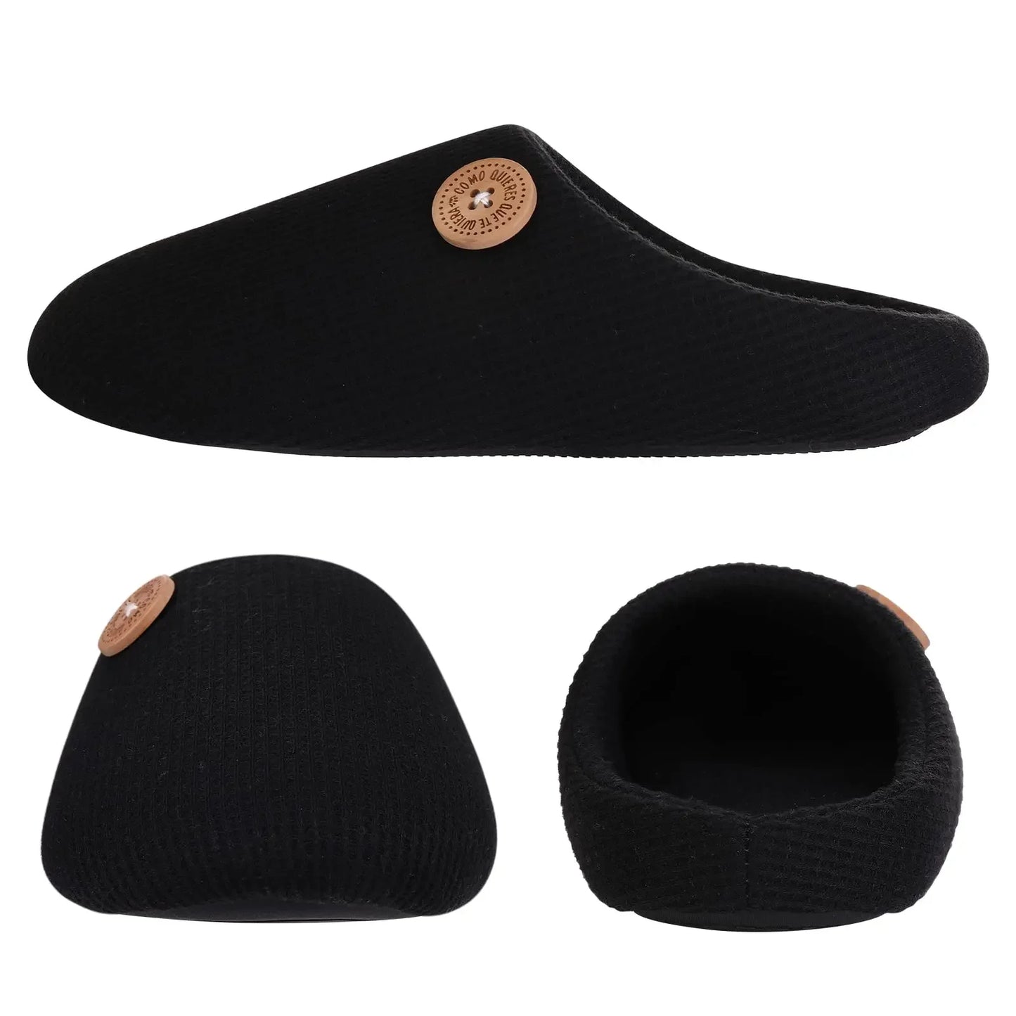 Evshine Men Soft Mules Slippers Non-Slips Cotton Shoes Large Size Flat Slides Men And Women Winter Warm Shoes For Indoor Outdoor