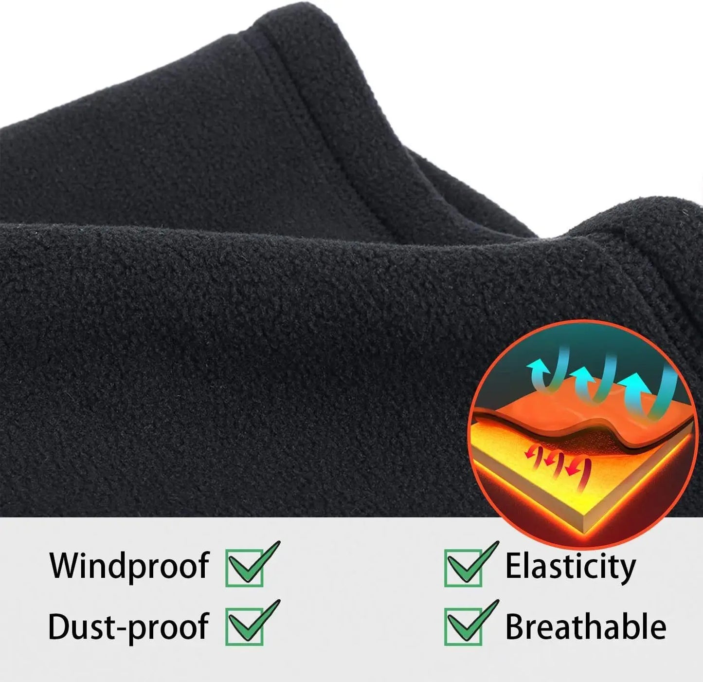 Winter Fleece Neck Warm Scarf Windproof Balaclava Ski Face Mask for Cold Weather Motorcycle Cycling Thermal