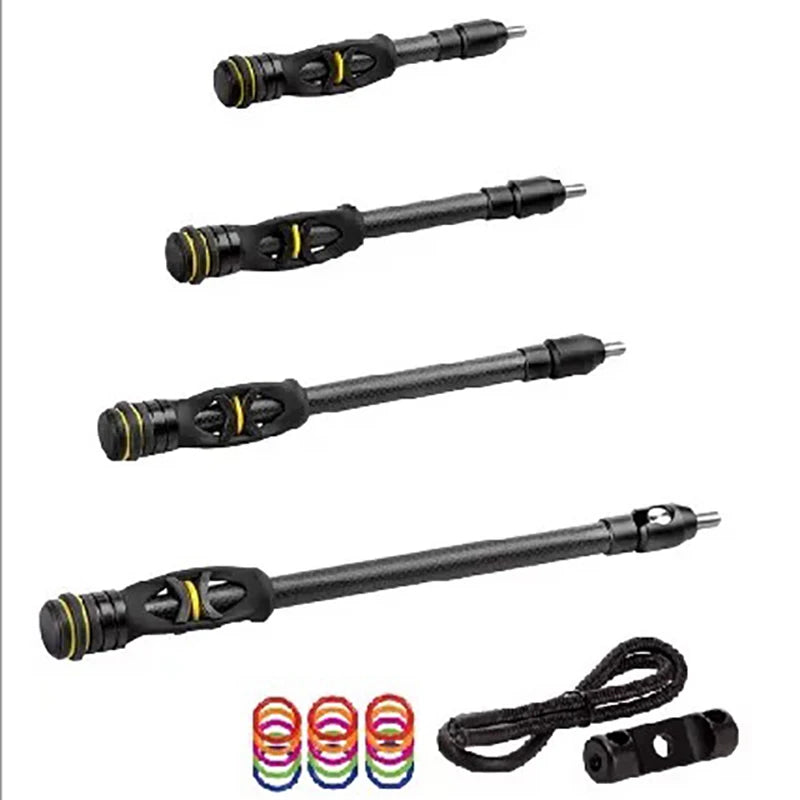 6" 8" 10" 12" Compound Bow 3K Carbon Fiber Balance Bar Archery Stabilizer Shock Absorber Damper Hunting Shooting Accessories