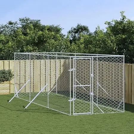Very /Outdoor Dog Kennel Cage Galvanized Steel Pet House For Dogs Kennels Fence Playpen Enclosure, Outside Run For Yard