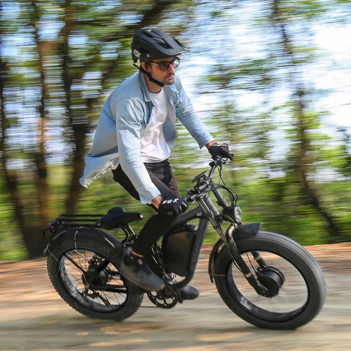 ORZEL Ebike K17 dual-motor Electric Bike, 48V 25Ah removable battery, 24*4inch tires, 28mph,  hydraulic brakes, UL2849 certified