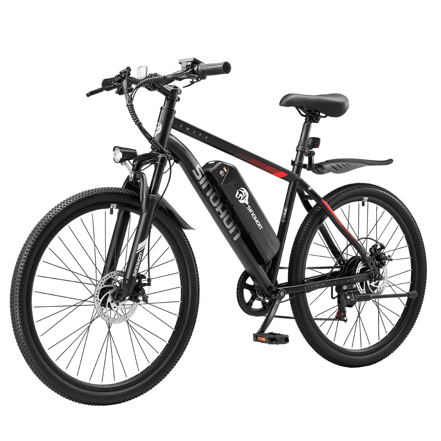 Mountain Electric Bike Adults 500W Peak Motor 26'' Tires Front Suspension Electric Bicycle 25-37Miles 7-Speed Lightweight E-MTB