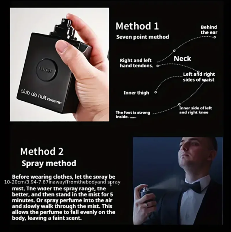 Armaf Club De Nuit Intense for Men Eau de Parfum Spray, 3.4Oz/100ml Ideal For Holiday Gift