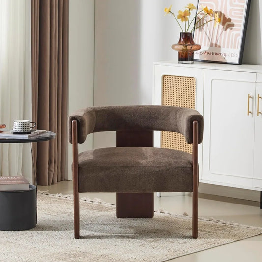 Modern Velvet Accent Chair by Christopher Knight Home, Wooden Frame Lounge Sofa for Living Room