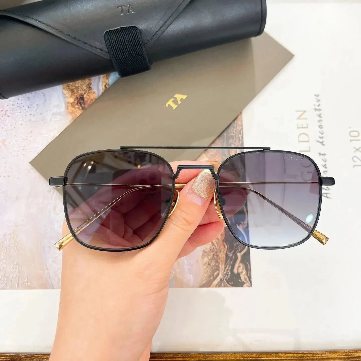 Original Factory For DIYTA DT DTS163 With Brand Box Luxury Design Polarized Gradient Driving Anti-Glare Men Women Sunglasses