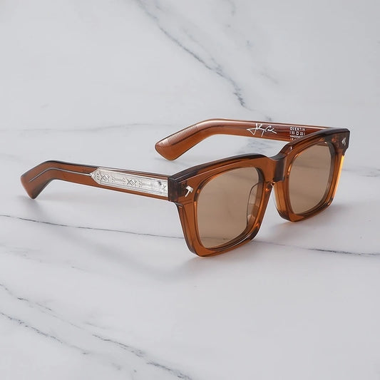 Japan Hand Made Thick Acetate Man Sunglasses  QUENTIN Sun Glasses Outdoor Square Fishing Driving Gafas Lentes De Sol Hombre