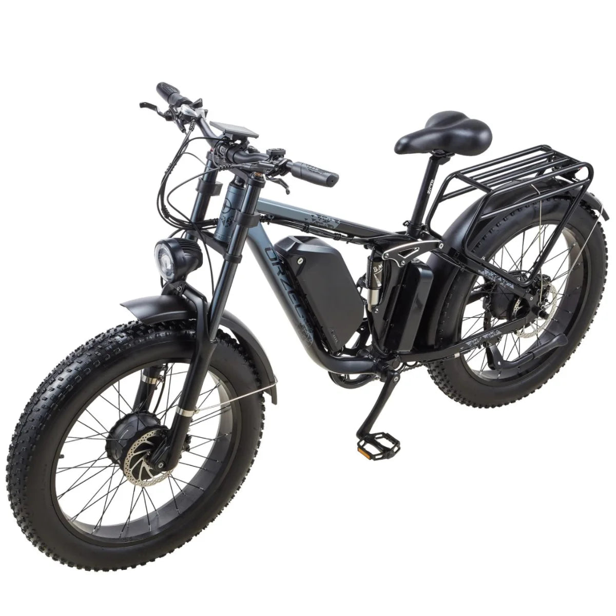 ORZEL Ebike K17 dual-motor Electric Bike, 48V 25Ah removable battery, 24*4inch tires, 28mph,  hydraulic brakes, UL2849 certified