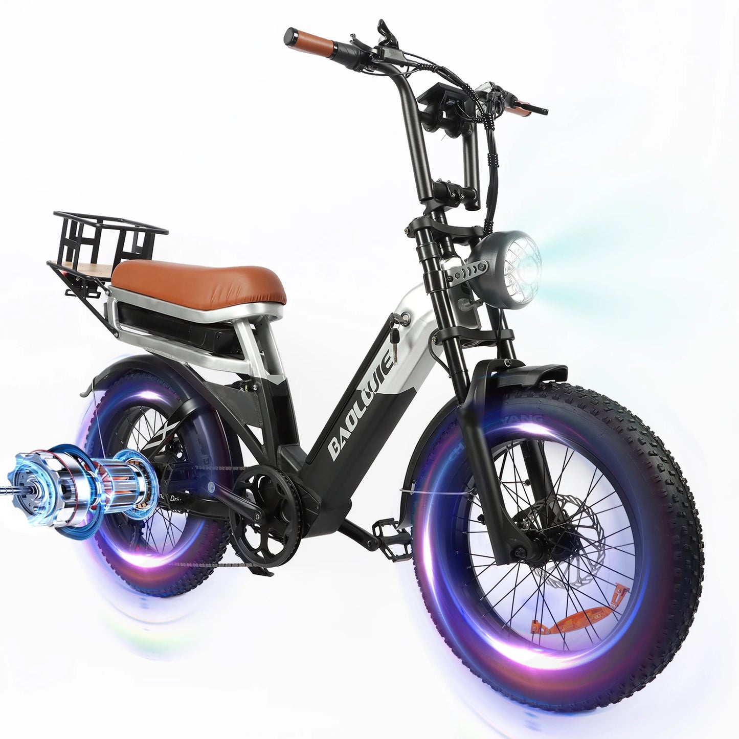 BAOLUJIE P2 3000W Ebike Mountain E-bike 52V 23AH Electric Bicycle 55KM/H Electric Bike for Adults Off-road【1 Year Warranty】