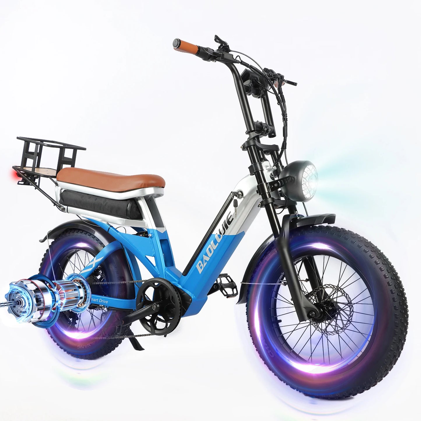 BAOLUJIE P2 3000W Ebike Mountain E-bike 52V 23AH Electric Bicycle 55KM/H Electric Bike for Adults Off-road【1 Year Warranty】