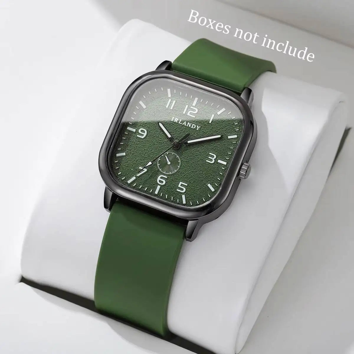 Fashion Square Women Quartz Watch Casual Silicone Strap Sports Wristwatch For Men Women Students（Without Box）