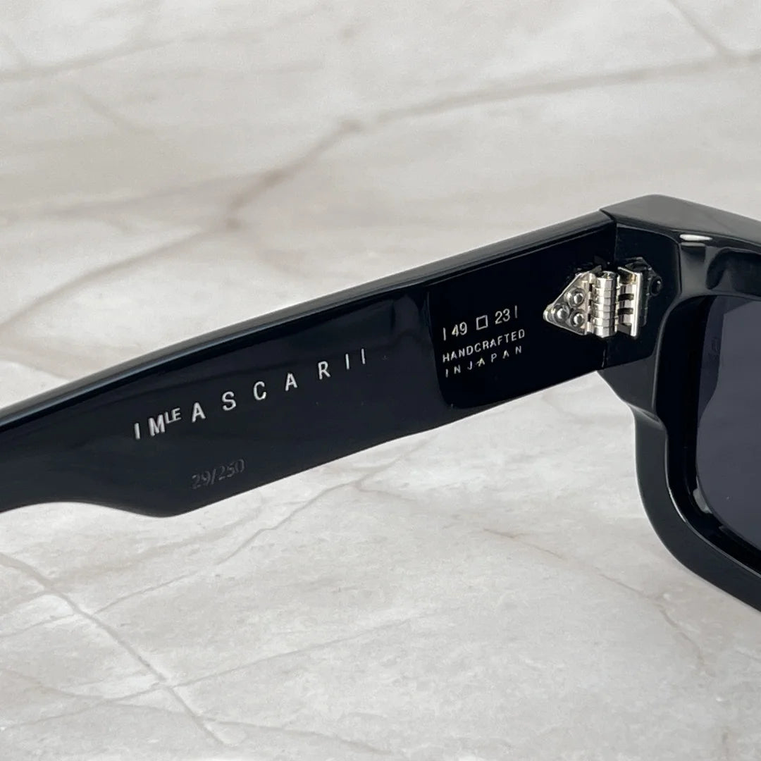 Luxury Unisex Rectangle Sunglasses Men Women Thick Acetate ASCARI New Fashion Polarized UV400 Oversized Trendy Eyewear