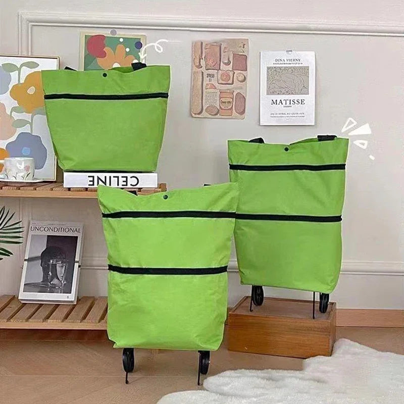 Convenient Folding Portable Wheels Handbag Waterproof Supermarket Shopping Trolley Weight 25 Kg
