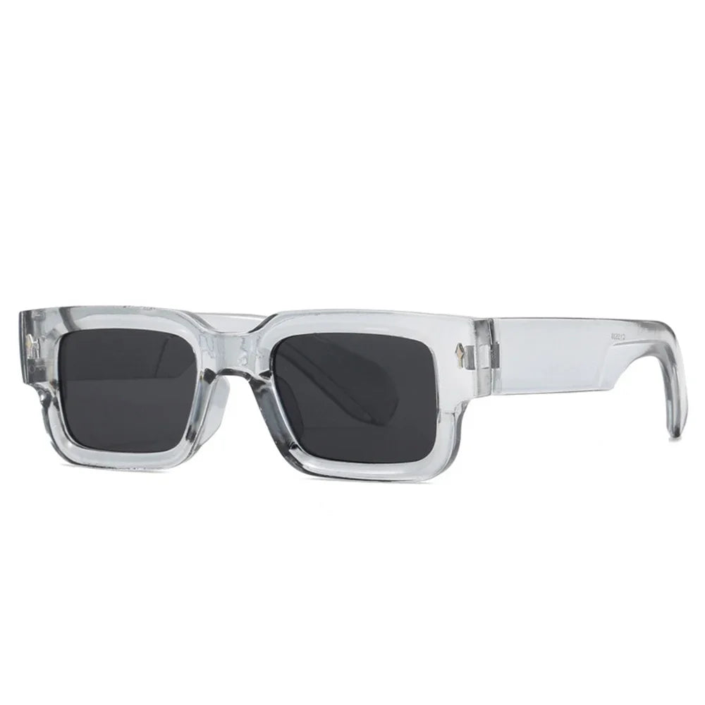 Retro Men Square Sunglasses For Women Vintage Luxury Rivet Designer Sun Glasses Fashion Arrow Shades UV400 Eyeglasses