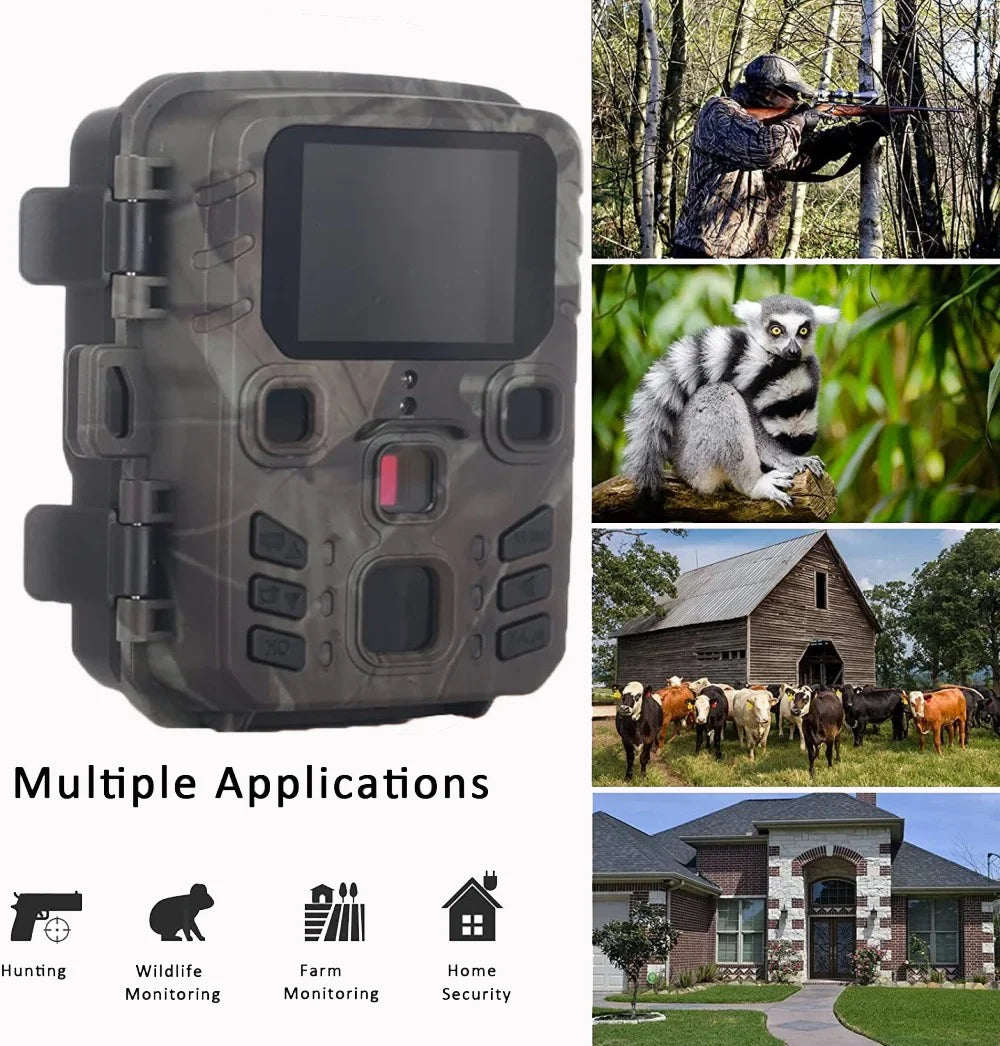 Hunting Camera Trail Cameras 20MP 1080P Night Vision Waterproof Photo Trap MiNi301 Wireless Wildlife