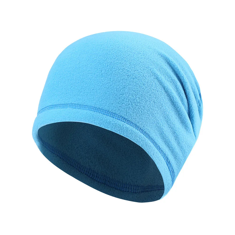 Winter Fleece Skull Cap Helmet Liner Cycling Running Ski Thermal Beanie Hat Slouchy Cap for Men Women Thick Windproof Watch Cap