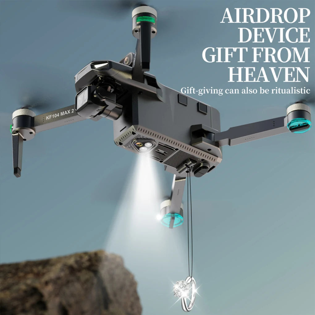 Professional KF104 MAX2 Drone WIFI 360 Obstacle Avoidance Touch Screen FPV Brushless With 4K Camera 3-Axis Gimbal RC Dron