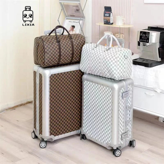 LIXIA Suitcase Travel Set 20"24"26-inch Large-capacity Trolley Case Full Aluminum Magnesium Alloy Boarding Box Luggage