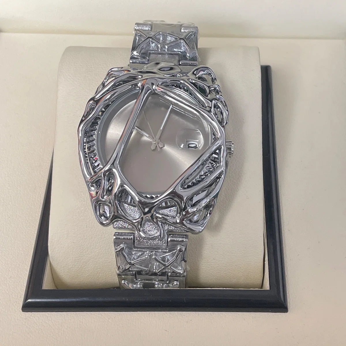 New Y2K Watches for Men Alien Spider Web Alabaster Watch Calendar Waterproof Quartz Wristwatches Relogio Masculino Drop Shipping