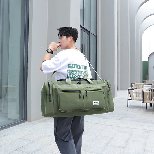 70CM 70L Nylon Luggage Travel Gym Outdoor Bag Large Travelling For Women Men Duffle Handbags Shoulder Weekend Sports Bag maletas