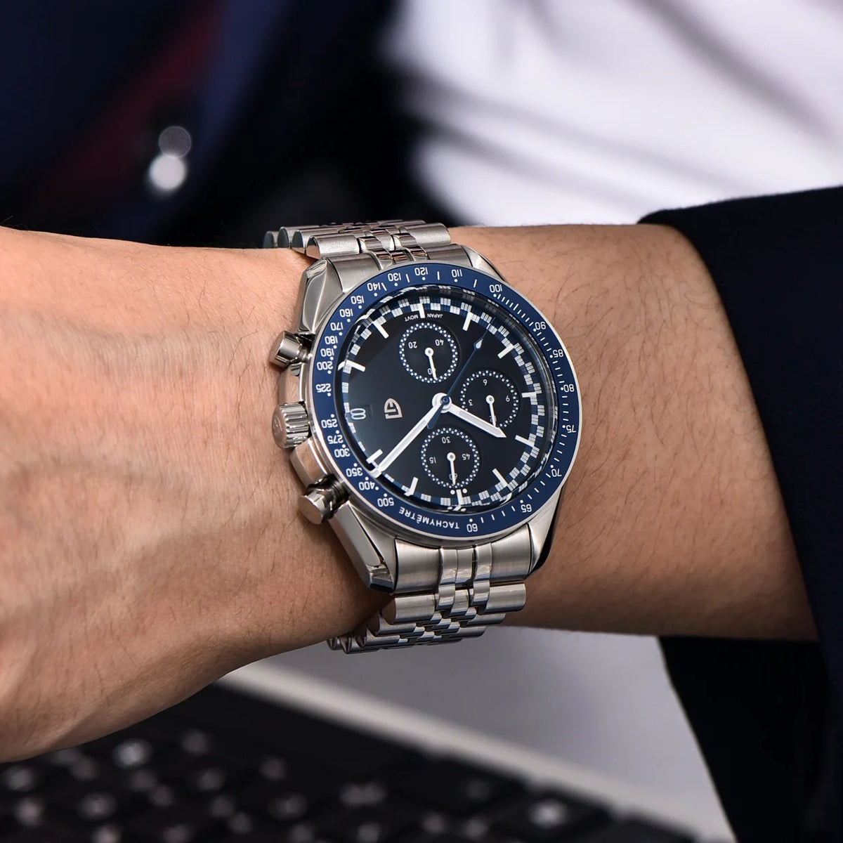 PAGANI DESIGN 500 Speedometer Quartz Luminous Man watch 316L All Steel Automatic Date Watch Japan Movt Sapphire Luxury Men watch