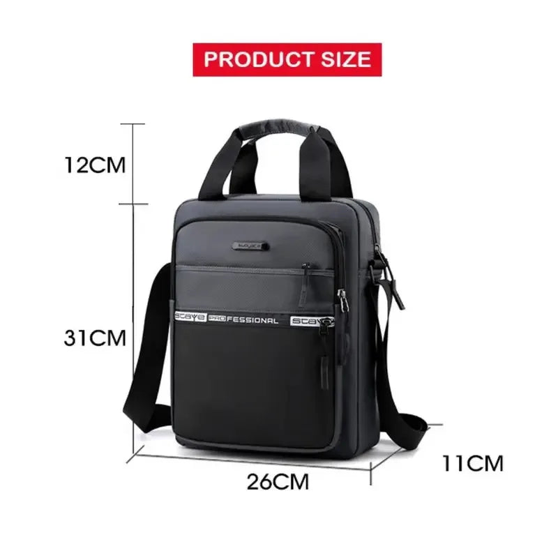 Men's Business Shoulder Bag Fashion Casual Solid Color Chest Bag Large Capacity High Quality Crossbody Bag Multifunctional Bag