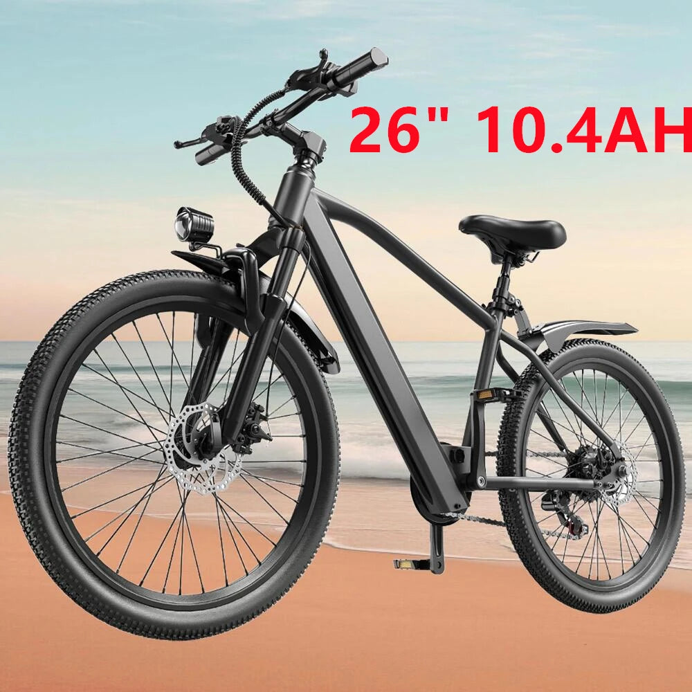 26" 24" Electric Motorcycles Mountain E Bike for Adults, 625W Peak Motor Ebike 23.9Mph 33Miles 10.4AH 13.5AH Electric Bicycle