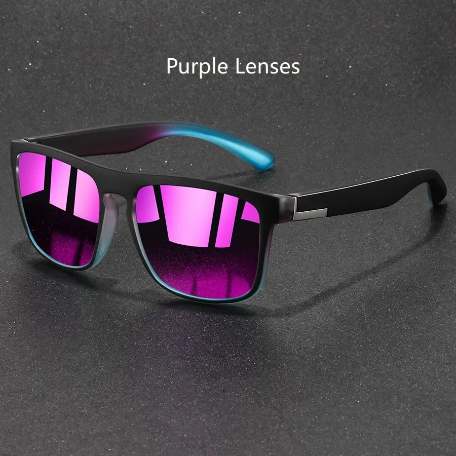 Fashion Vintage Square Sports Sunglasses Men Women Fishing Driving For Man Brand Designer Sun Glasses Anti-Glare UV400 Eyewear