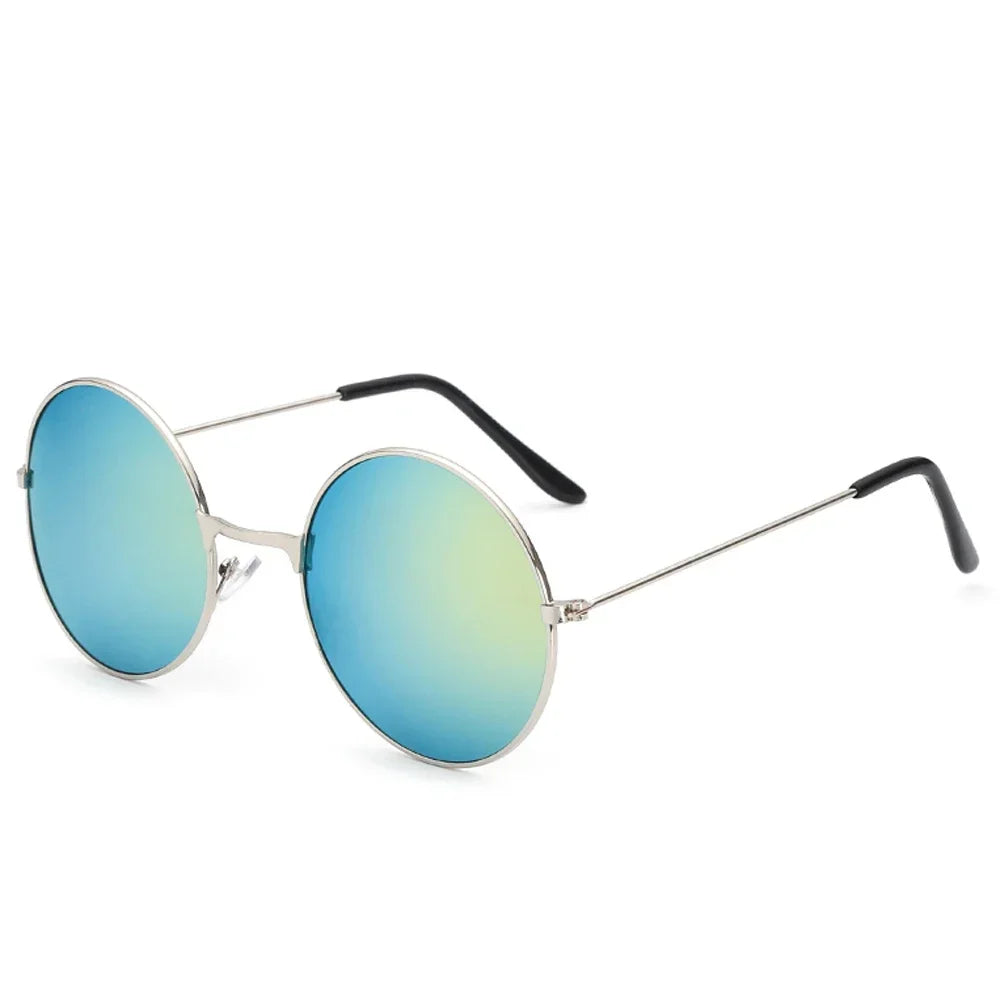 Women's Sunglasses Mens Round Ladies Fashion Mirror Glasses for Women Men Vintage UV400 Protection Sun Retro Eyewear EE09