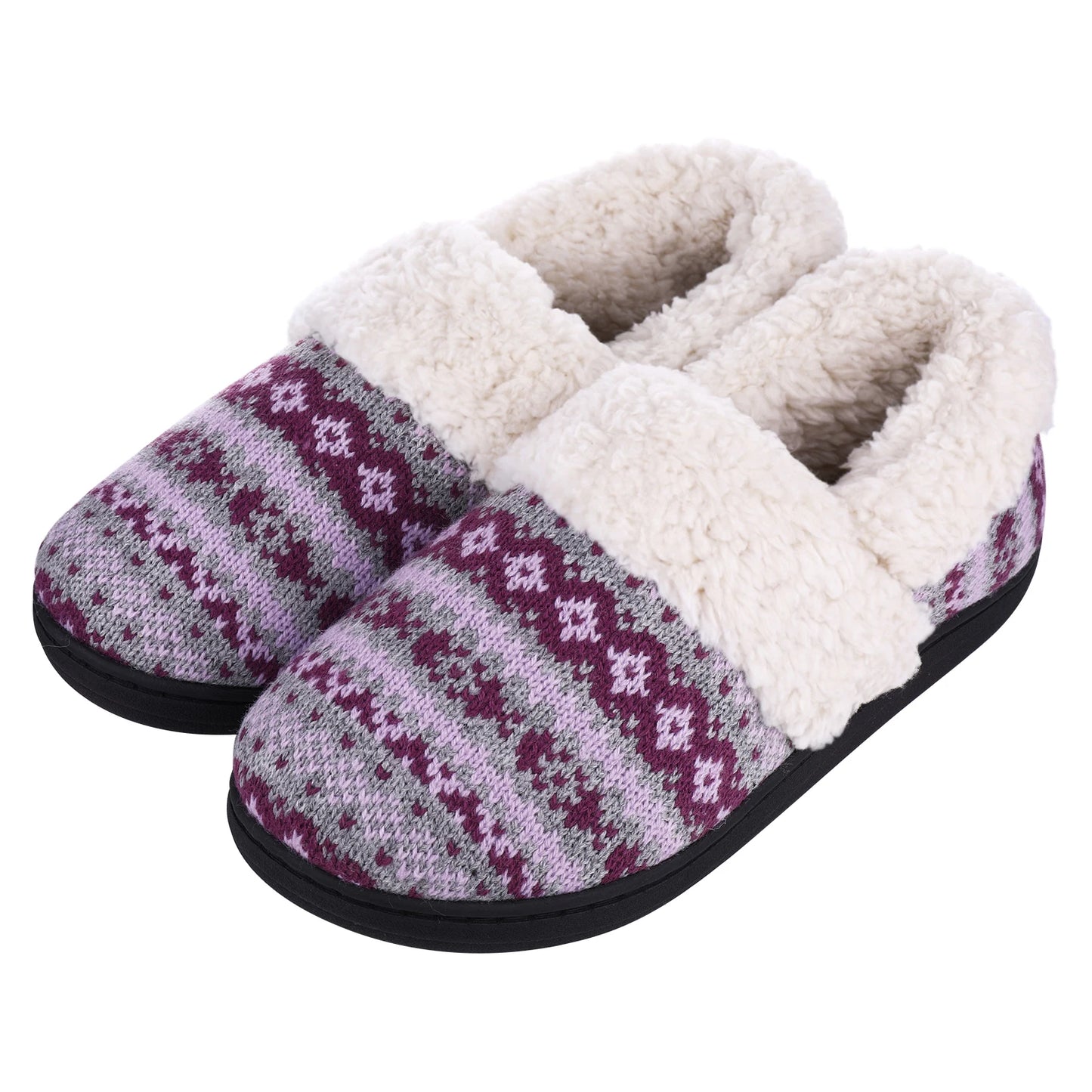 Evshine Men Soft Mules Slippers Non-Slips Cotton Shoes Large Size Flat Slides Men And Women Winter Warm Shoes For Indoor Outdoor