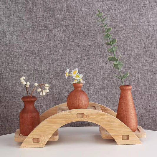 1PC INS style retro rough element embryo wooden vase decoration living room flower arrangement home decoration photography props