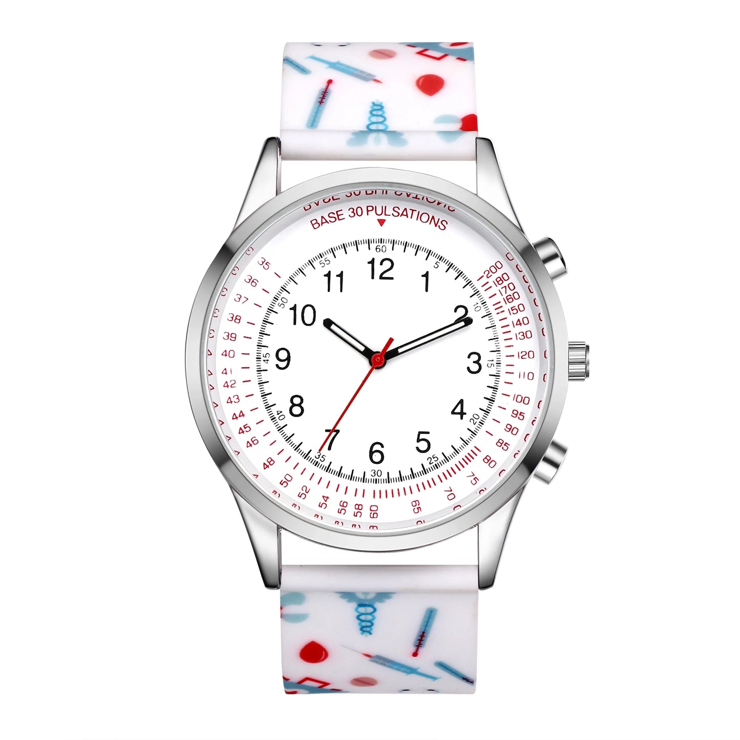 LANCARDO Pulse Meter for Doctors And Nurses Quartz Legible Digital Dial Pulse Dial Environmental Silica Gel Protection Watch