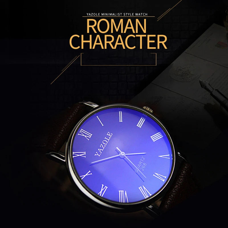 Men's Watches Top Brand Fashion Casual Men Quartz Wristwatches Leather Belt Simple Business Mens Watch Reloj Hombre Kol Saati