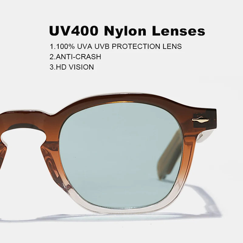 Luxury Brand Original Sunglasses Men Top Quality Acetate Handmade Glasses Women Outdoor Travel UV Protection Sunshade Eyeglasses