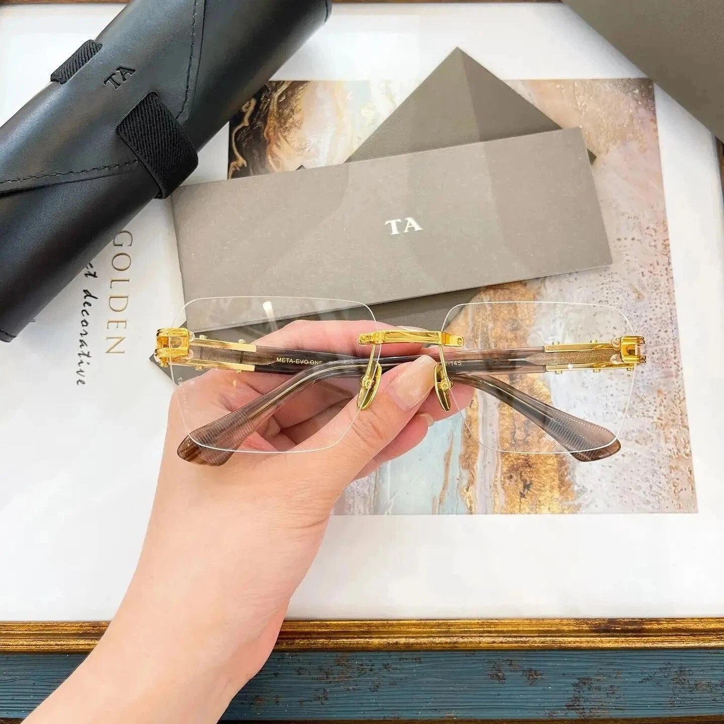 Original Factory For DIYTA DT META-EVO ONE DTS147-A With Brand Box Boundless Oversized Clear Lens Retro Men Women Sunglasses