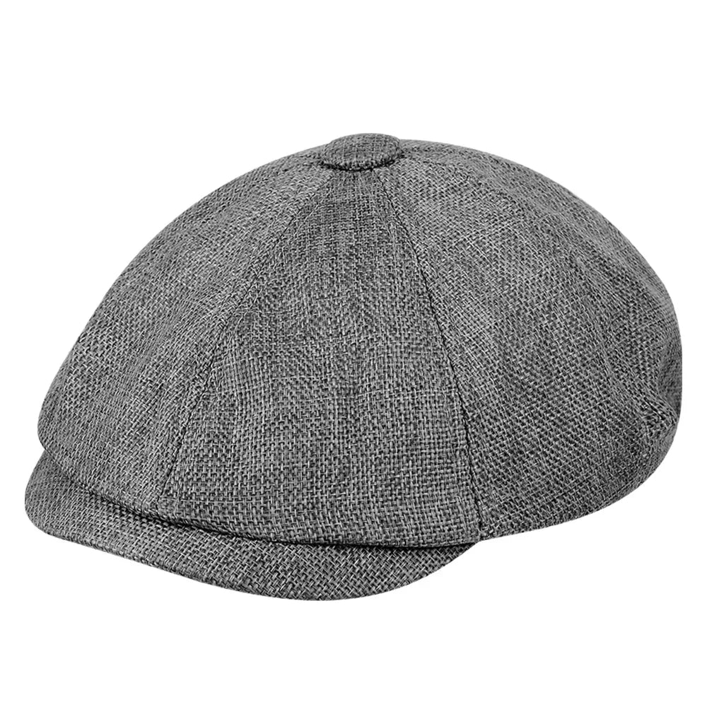 Hat Men Beret Cabbie Driving Hunting Caps Vintage Tweed Blinders Berets Flat Peaked Cap Street Hats for Men Women