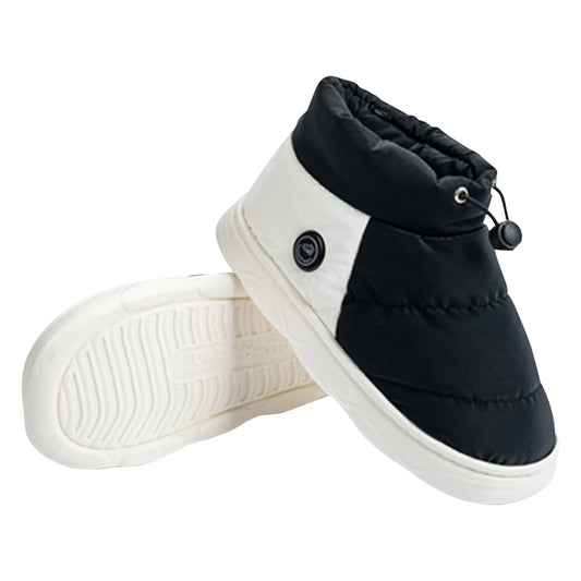 Unisex Electric Heating Slippers with 3 Heating Levels Thermal Shoes Rechargeable Warm Snow Boots for Indoor House Home Office