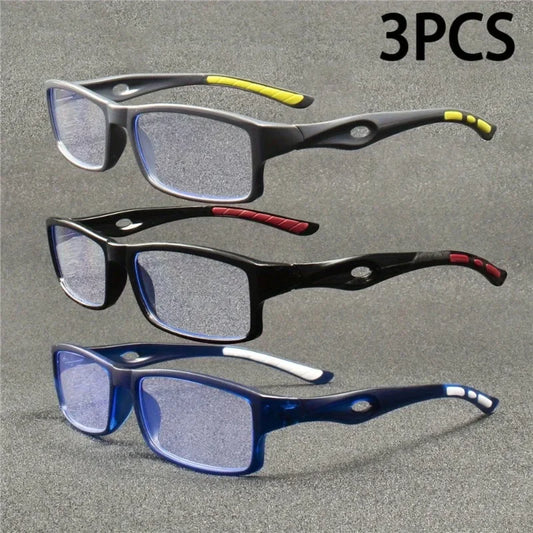 3PCS New Anti Blue Light Reading Glasses for Men Women Sports Leisure Fashion Retro Reading Glasses