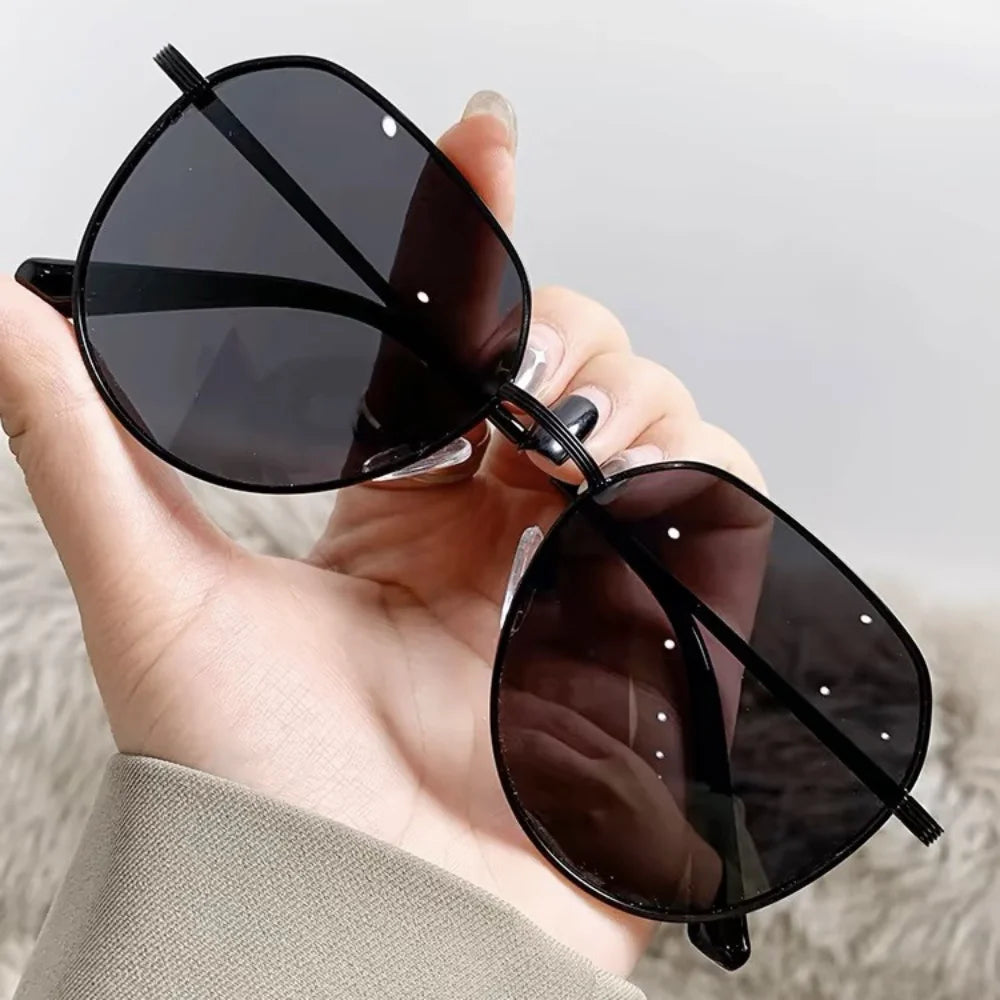 Driving Sunglasses Women Metal Polarized Large Frame Sun Glasses Fashion UV400 Shades Brand Designer Outdoor Anti Glare Goggles