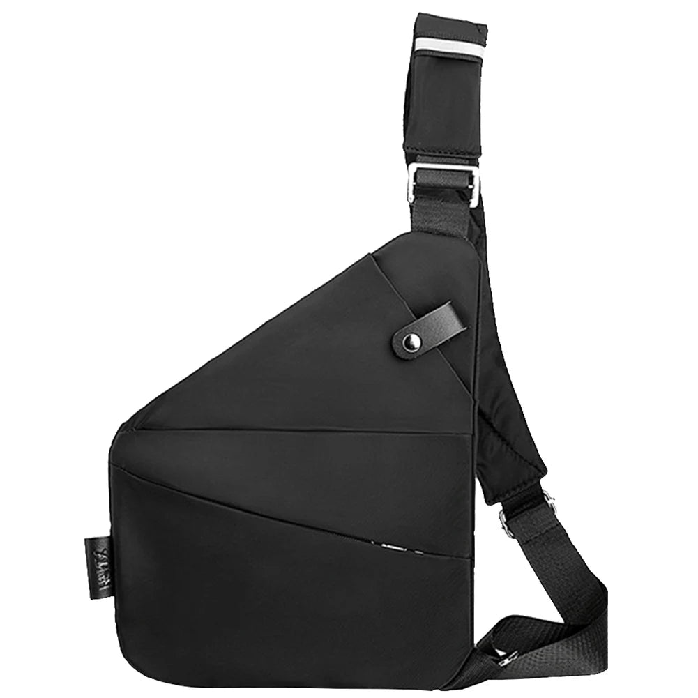 Mens Fashion Chest Bag Travel Crossbody Bag Large Capacity Simple Sling Bag Anti Theft Bag Adjustable Strap Waist Pack