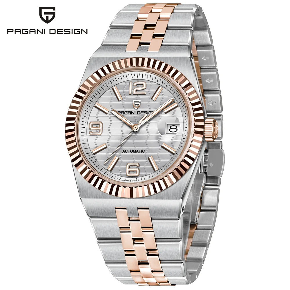 2025 New  PAGANI DESIGN 3D Rhombus Dial Luxury Automatic Watch For Men Stainless steel Mechanical Wrist watches Sapphire crystal