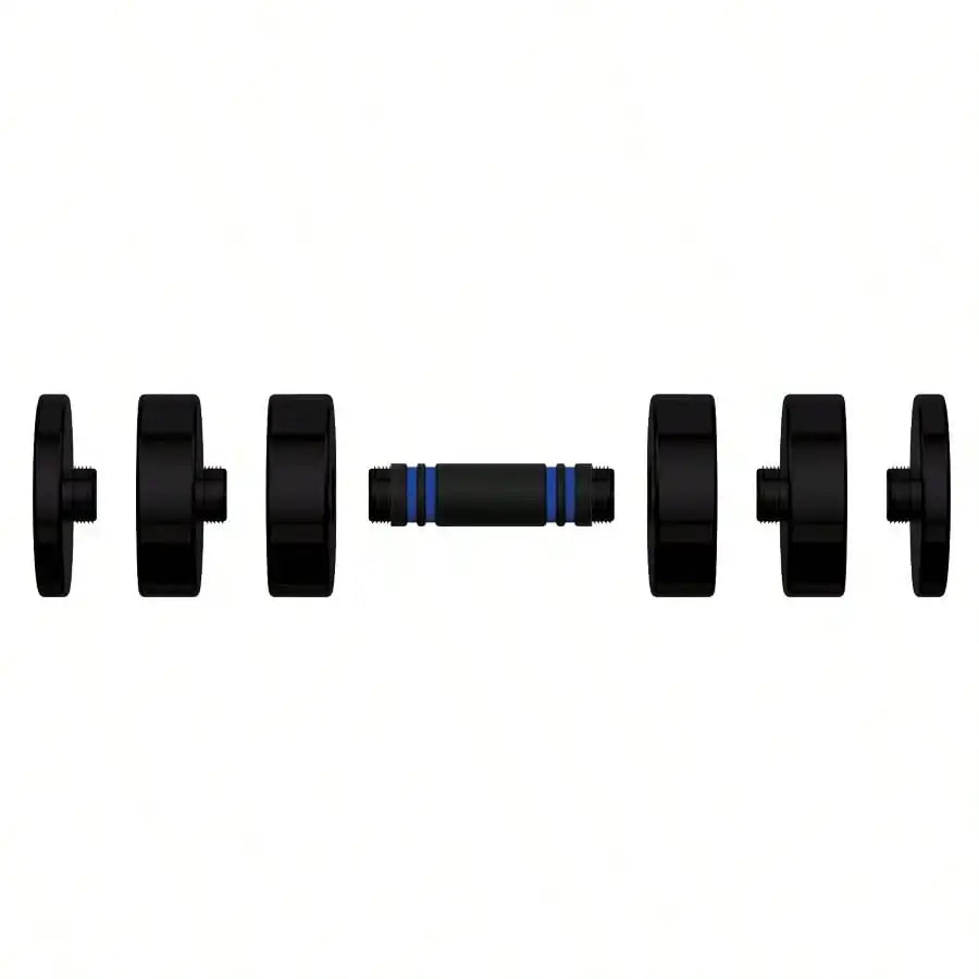 All-in-One 15 lb Adjustable Dumbbell - Quick Select Foam Handle for Full Body Training