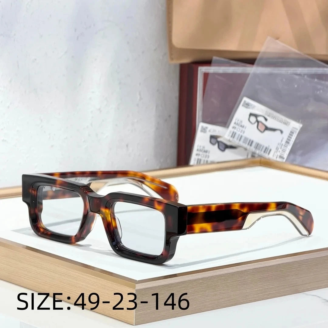 Luxury Unisex Rectangle Sunglasses Men Women Thick Acetate ASCARI New Fashion Polarized UV400 Oversized Trendy Eyewear